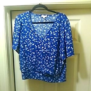 Signature Blue Floral Blouse